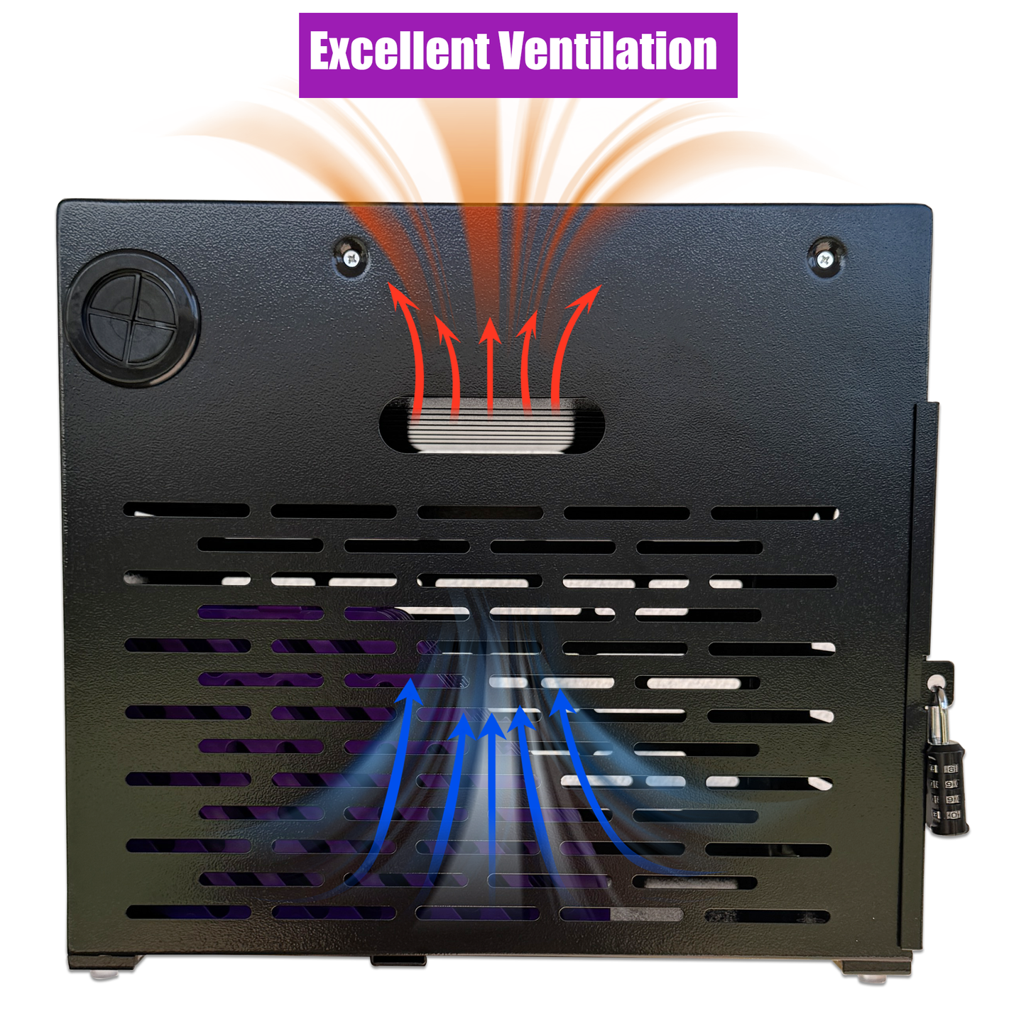 VC8B-B - 8-Device Tablet Charging Station, Lockable Steel Charging Cabinet for 14" Chromebooks, iPads, Laptops & Tablets, Secure Storage with 2 Keys for Classroom, Office & Hospital, Black