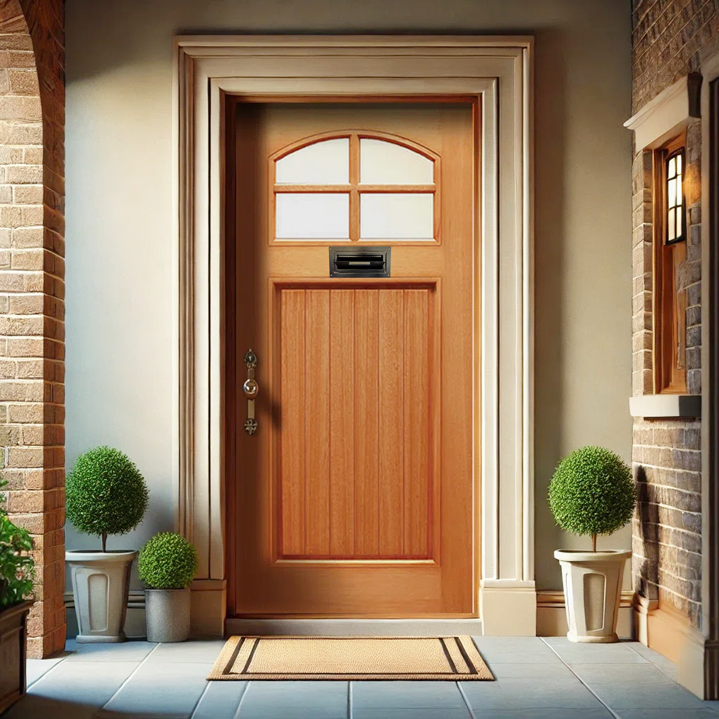 VD1C-B - Door Drop Box, Mail Slots for Mail, Rent, Deposit, and Night Key, Through The Door Prevents Money Fishing Locking Steel Mailbox with Rear Access, Black