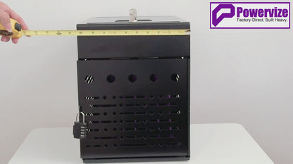 VC8B-B - 8-Device Tablet Charging Station, Lockable Steel Charging Cabinet for 14" Chromebooks, iPads, Laptops & Tablets, Secure Storage with 2 Keys for Classroom, Office & Hospital, Black